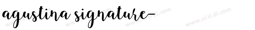 agustina signature字体转换